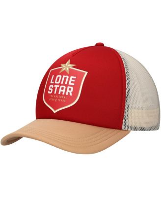 Lids - Men's Red/Tan Lone Star Beer Foam Trucker Adjustable Hat