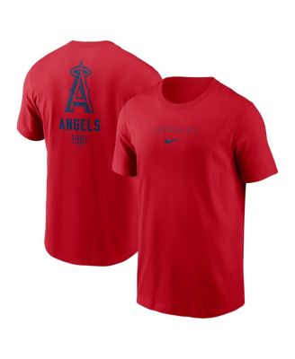 Nike - Men's Red Los Angeles Angels Large Logo Back Stack T-Shirt