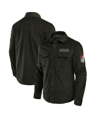 Fanatics - Men's Olive Georgia Bulldogs Corduroy Full-Button Shacket