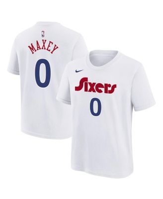 Nike - Big Boys and Girls Tyrese Maxey White Philadelphia 76ers 2024/25 City Edition Name Number T-Shirt