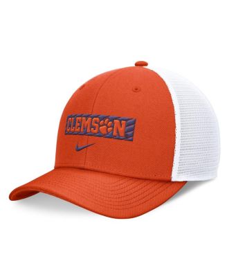 Nike - Men's Orange/White Clemson Tigers 2024 Sideline Trucker Adjustable Hat