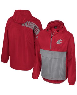 Colosseum - Men's Crimson Washington State Cougars Reloaded Anorak Half-Zip Jacket