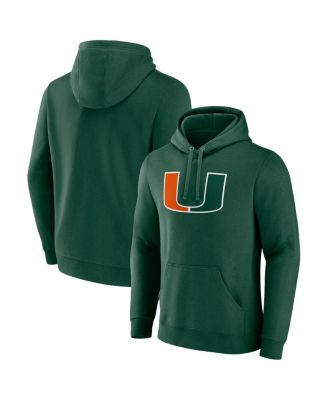 Fanatics - Men's Green Miami Hurricanes Fleece Pullover Hoodie