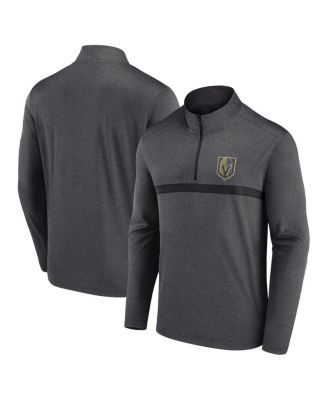 Logo Athletic - Men's Black Vegas Golden Knights Head to Head Raglan Quarter-Zip Top