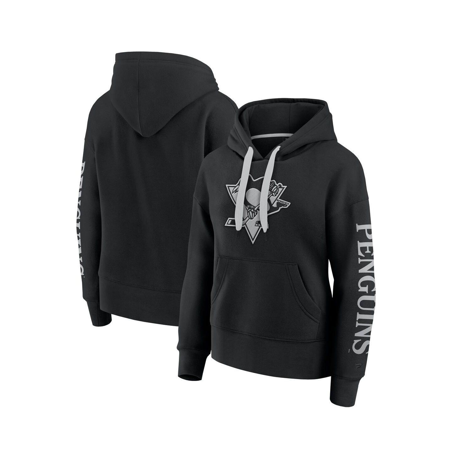 Женское худи Fanatics Black Pittsburgh Penguins Elements Next Pullover — фото 1