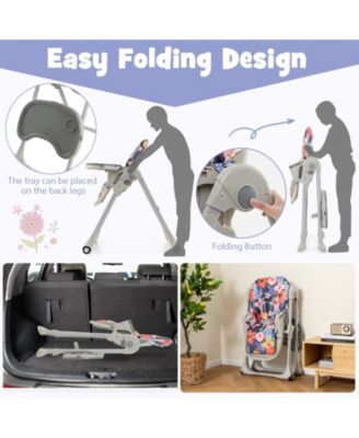 3-In-1 Convertible Baby High Chair for