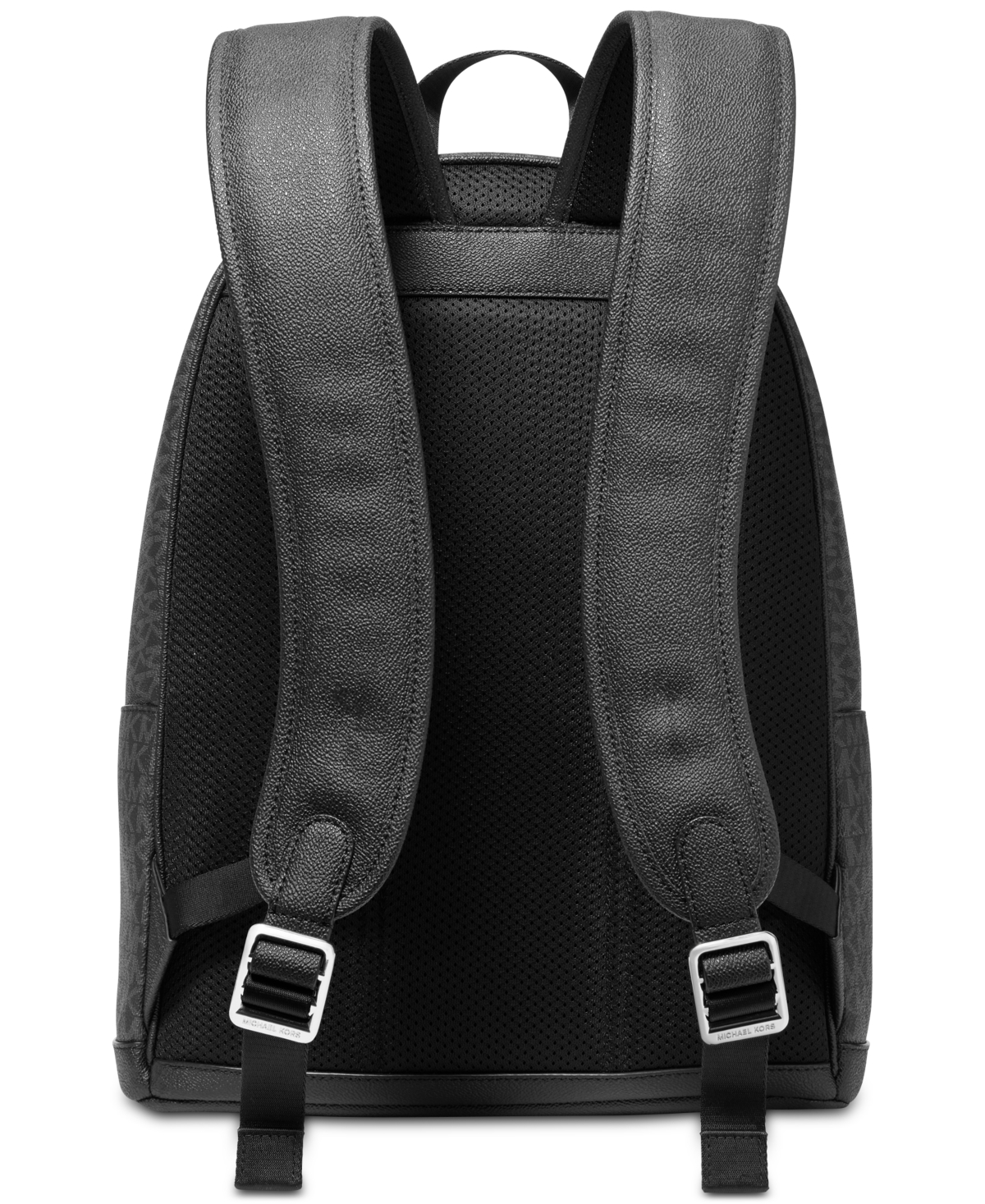 Michael Kors Men's Explorer Leather Logo Backpack In Black