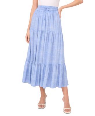 Sam & Jess - Women's Challis Tie-Waist Tiered Skirt