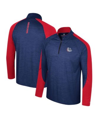 Colosseum - Men's Navy Gonzaga Bulldogs Langmore Raglan Quarter-Zip Top