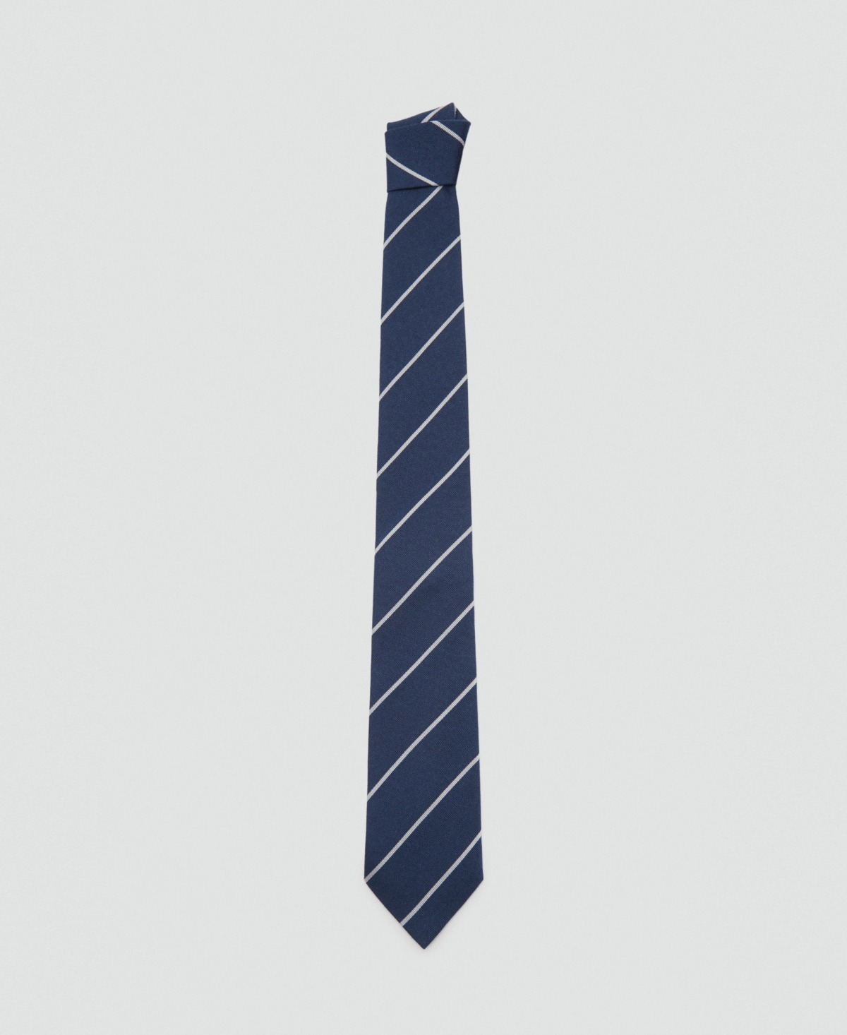 MANGO MEN'S STRIPED SILK COTTON TIE 
