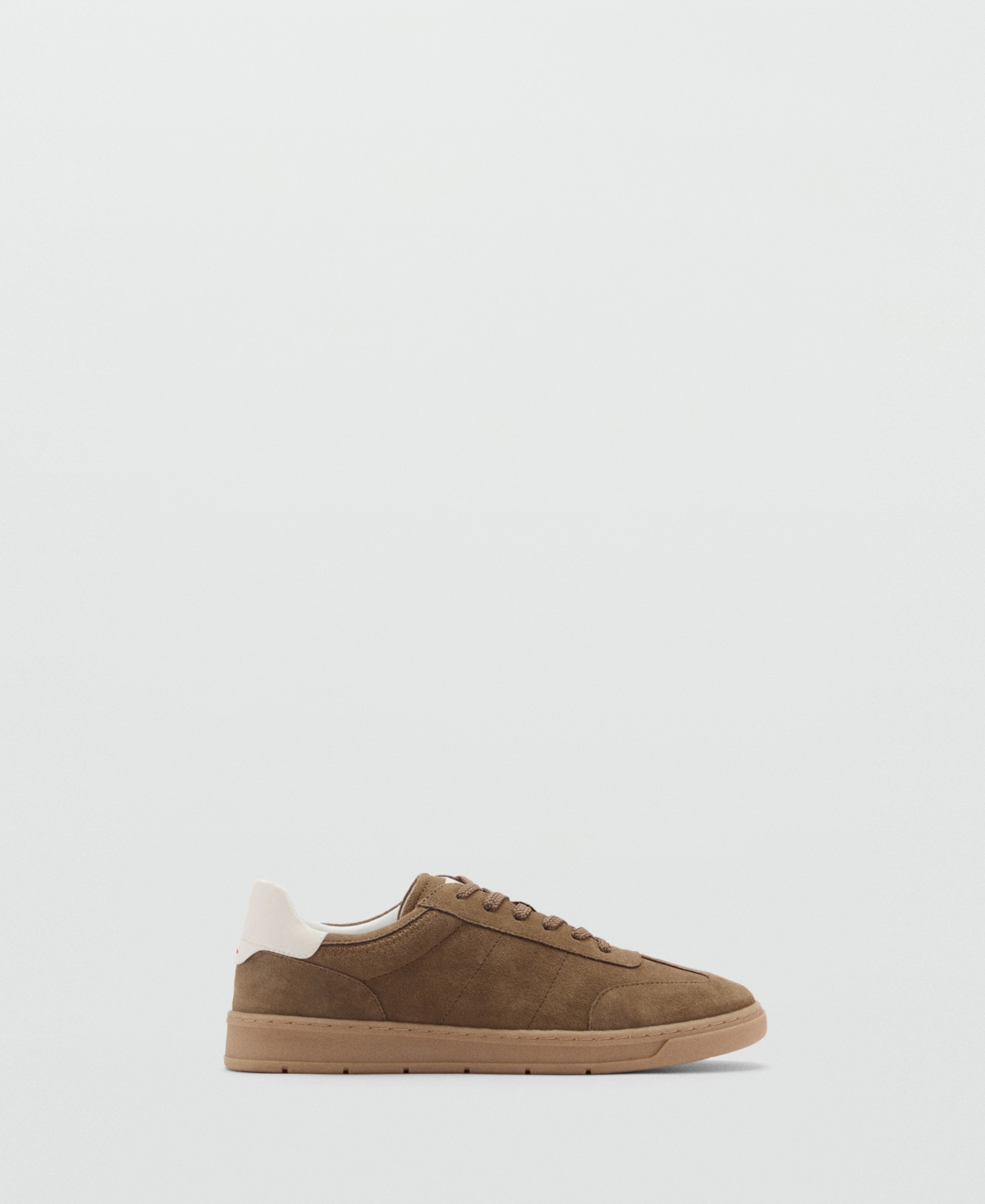 Mango Mixed Sneaker In Medium Brown