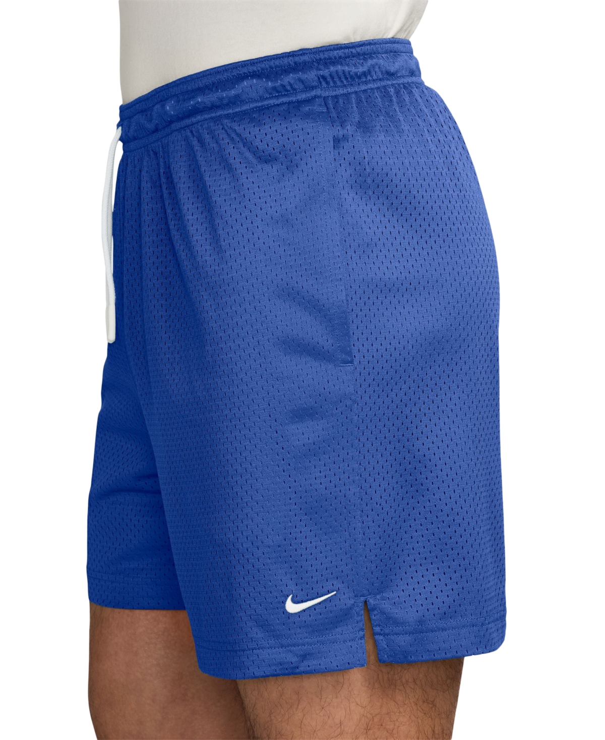 Nike Men's Dri-fit 5" Mesh Basketball Shorts In Game Royal,white