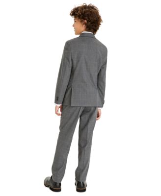 Big Boys Classic-Fit Windowpane Suit 