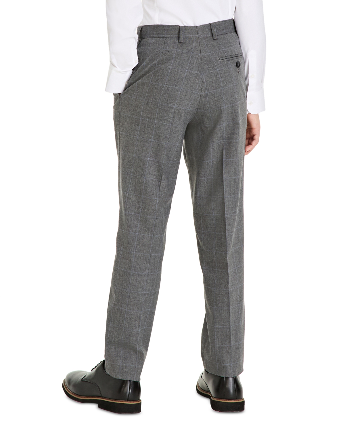 Michael Kors Big Boys Classic-fit Windowpane Suit In Blue