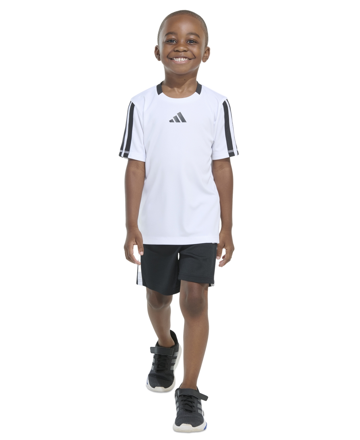 Adidas Originals Toddler & Little Boys Short-sleeve Soccer T-shirt & Shorts, 2 Piece Set In White