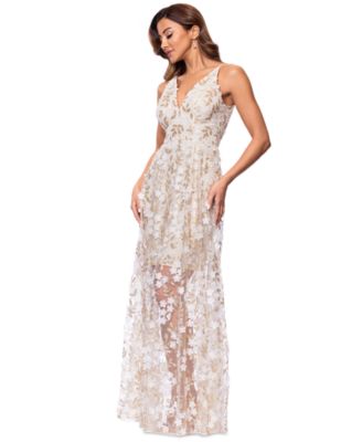xscape ivory dress Xscape ivory bow accented flounce party wedding dress size 6 CG02