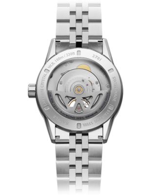 Men's Swiss Automatic Freelancer Stainless Steel Bracelet Watch 43mm