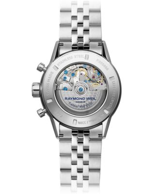 Men's Swiss Automatic Chronograph Freelancer Stainless Steel Bracelet Watch 44mm