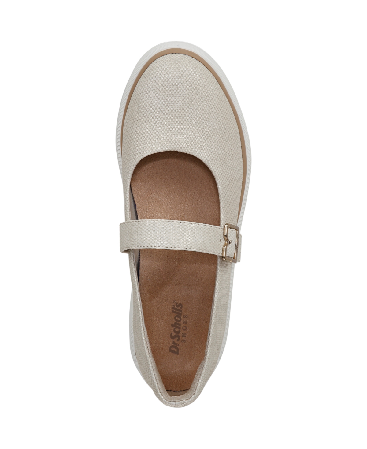 Shop Dr. Scholl's Women's Nice Day Max Mary Jane Platform Loafer In Off White Faux Leather
