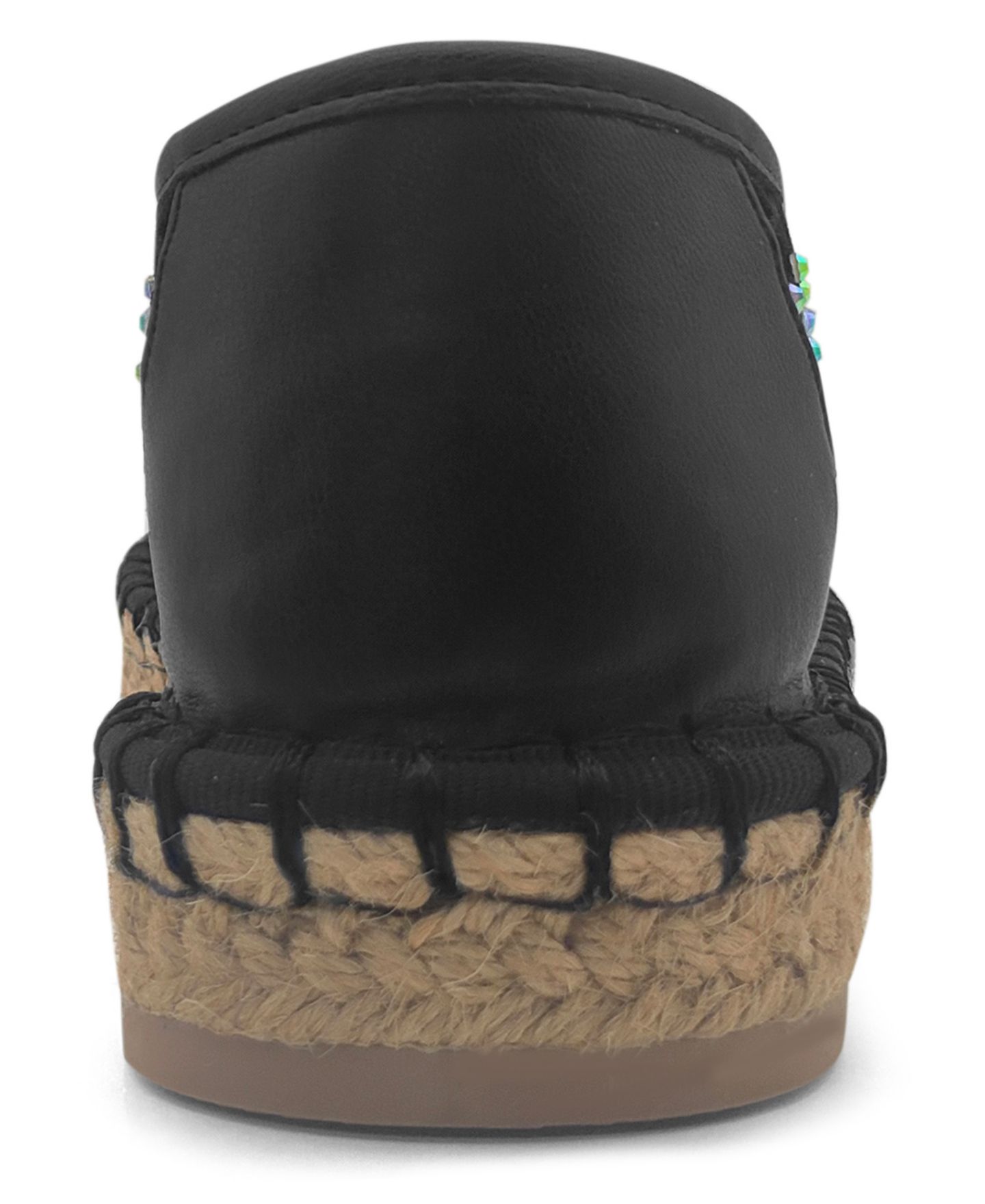 Женские балетки Kenneth Cole Reaction Bonne Round Toe Espadrille Flats, цвет: Чёрный сетчатый — фото 3