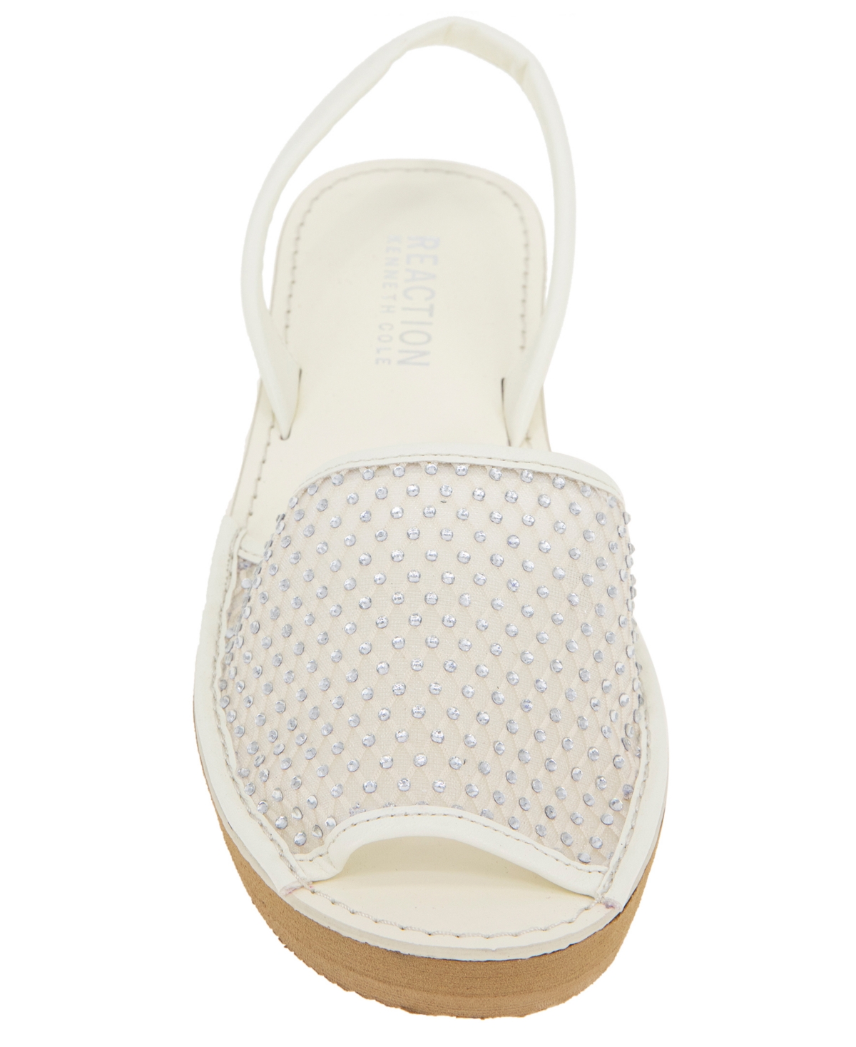 Kenneth Cole Reaction Women's Fine Glass Mesh Wedge Sandals In Cream Crystal Mesh