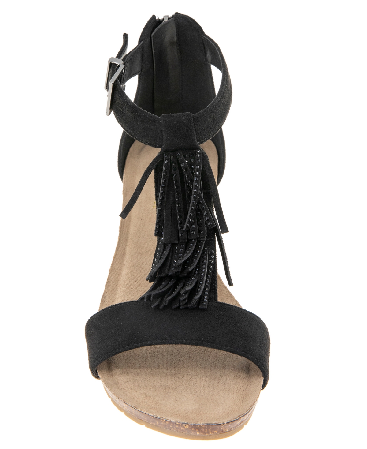 Kenneth Cole Reaction Women's Glytoni Almond Toe Wedge Sandals In Black