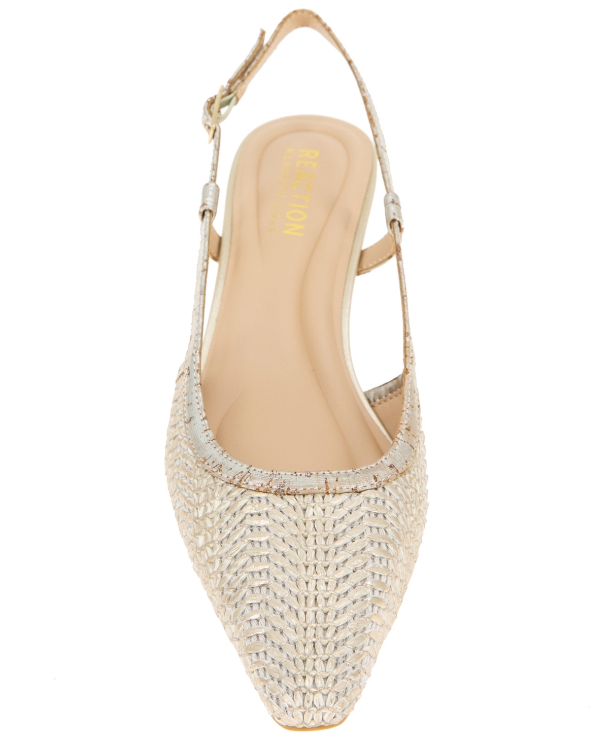 Kenneth Cole Reaction Women's Maggie Slingback Kitten Heels In Natural,gold