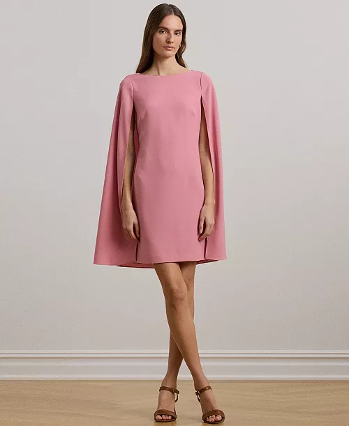 women's georgette cape dress