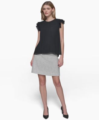 Women's Flutter-Sleeve Blouse