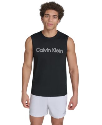 Calvin Klein - Men's Logo Sleeveless Swim Rash Guard