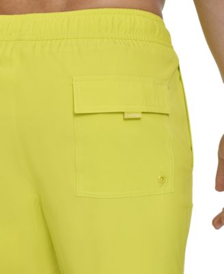 Men's Core Euro Regular-Fit Quick-Dry 5" Swim Trunks with Compression Short Liner