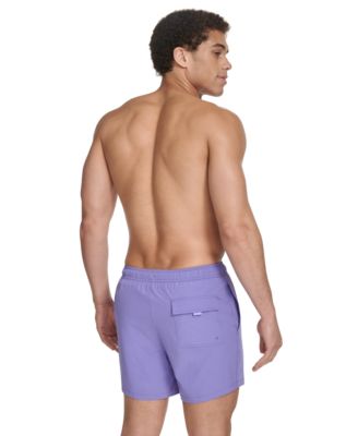Men's Core Euro Regular-Fit Quick-Dry 5" Swim Trunks with Compression Short Liner