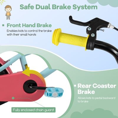 Kids Bike with Adjustable Handlebar and Saddle for 4-8 Years Old