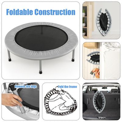 Mini Folding Trampoline Portable Recreational Fitness Rebounder