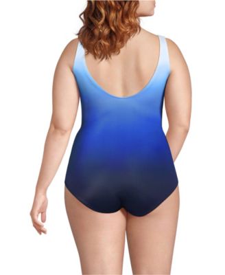 Plus Size Tugless Low Leg One Piece Swimsuit