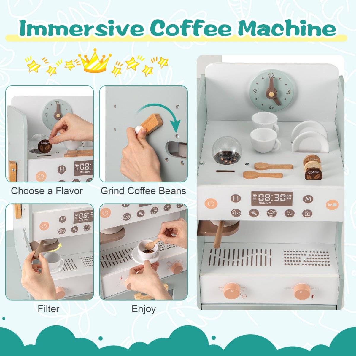 Kids Grocery Store Playset Pretend Play Supermarket for Creative Fun