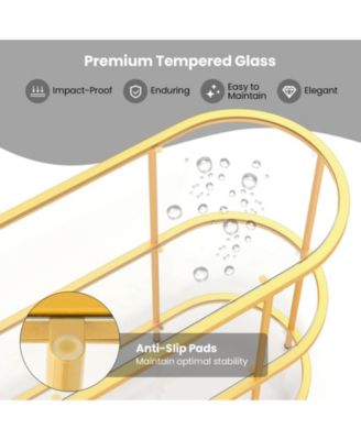 3-Tier TV Stand Console Table with Shelves Modern Entertainment Center for Living Room