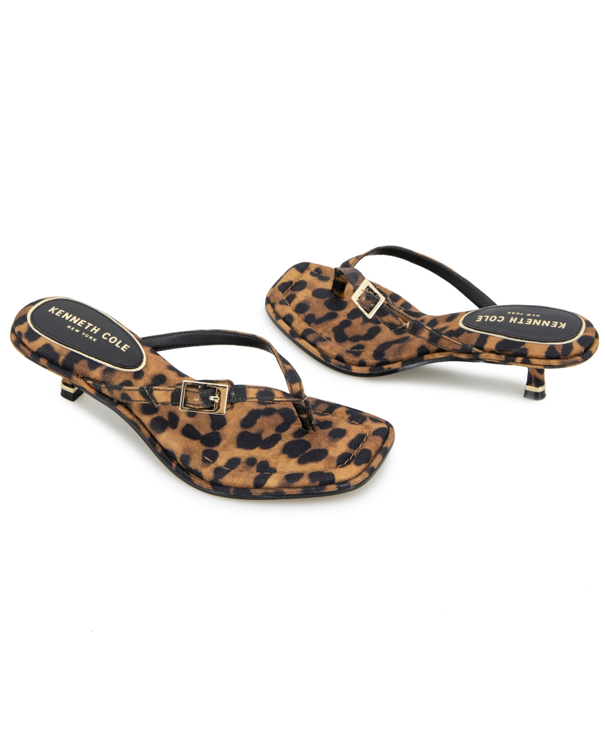 Kenneth Cole New York Women's Gillie Kitten Heel Sandals In Leopard