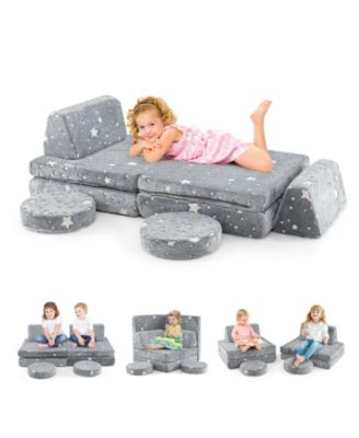 Modular Kids Play Couch Set Glow-in-the-Dark with Portable Handles Fun and Versatile Seating for Toddlers