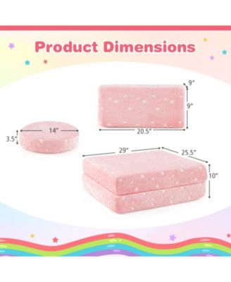 Modular Kids Play Couch Set Glow-in-the-Dark with Portable Handles Fun and Versatile Seating for Toddlers