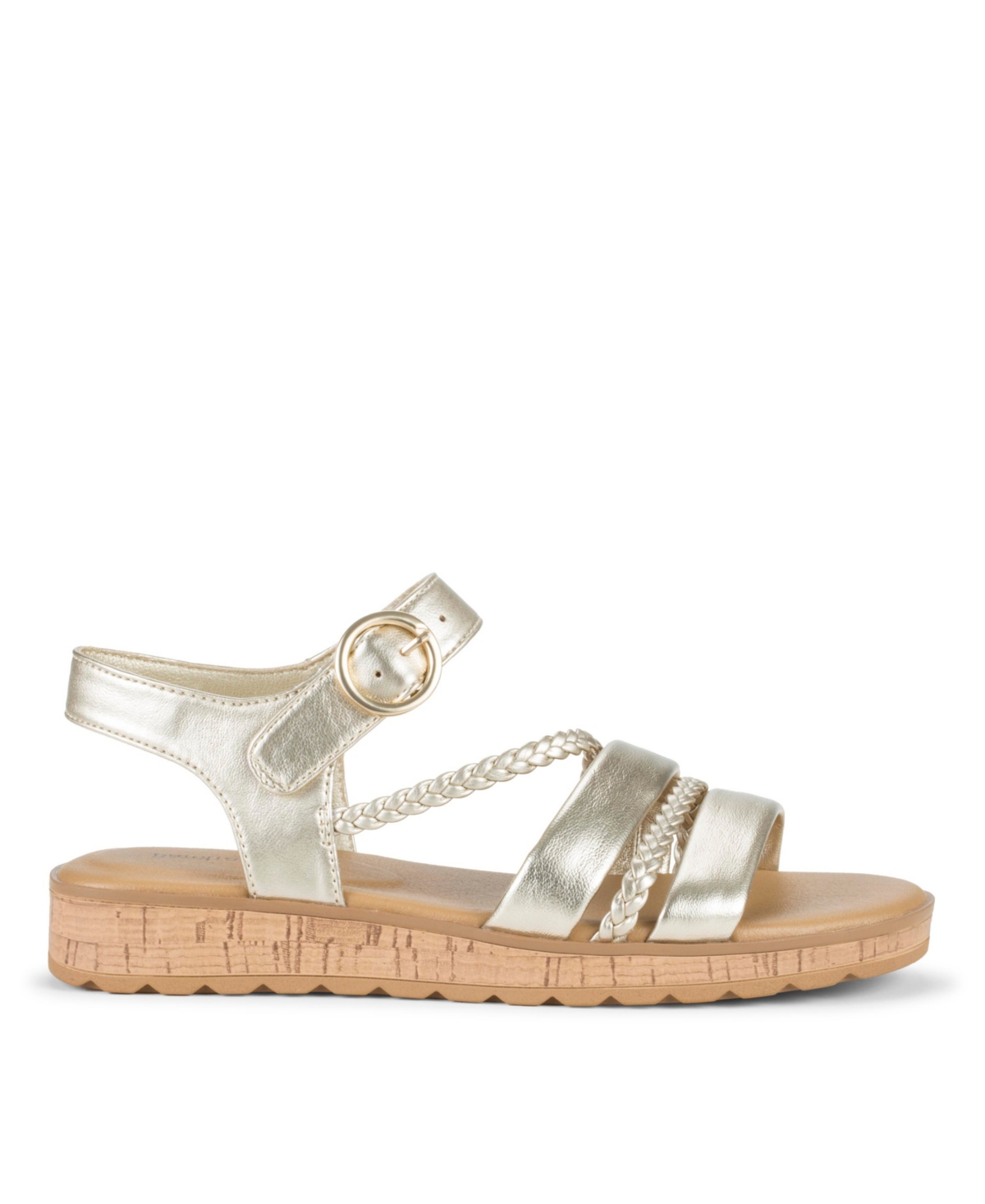Baretraps Women's Gwyneth Slide On Wedge Sandals In Champagne