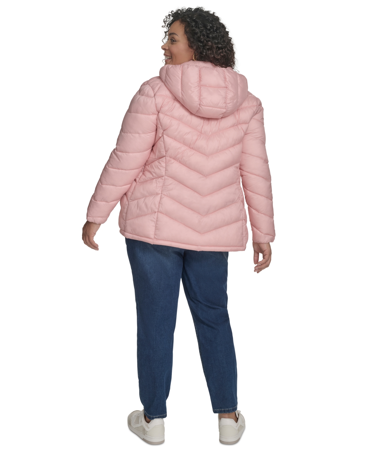 Shop Charter Club Plus Size Packable Hooded Puffer Coat, Created For Macy's In Pink Sand