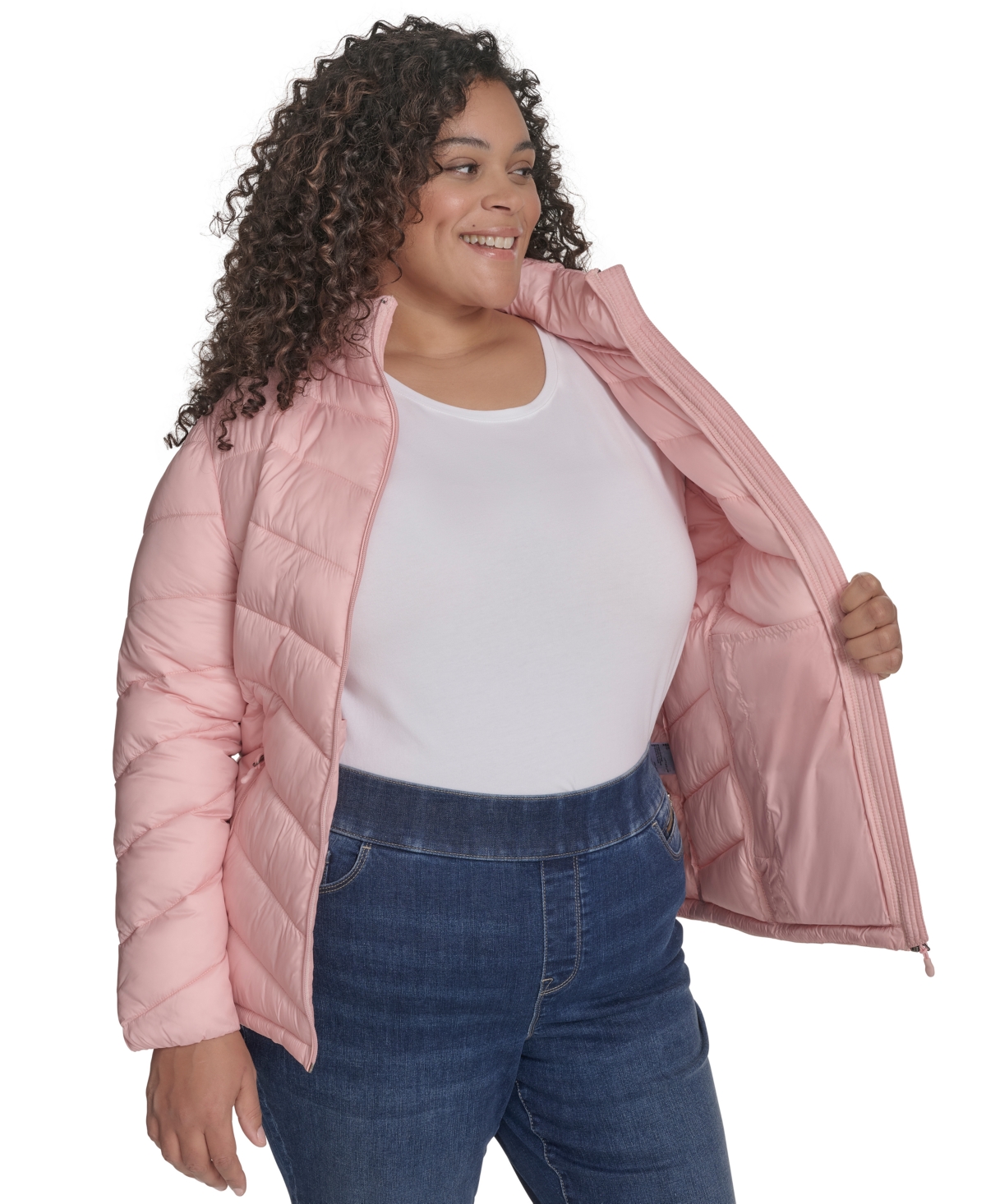CHARTER CLUB PLUS SIZE PACKABLE HOODED PUFFER COAT, CREATED FOR MACY'S 