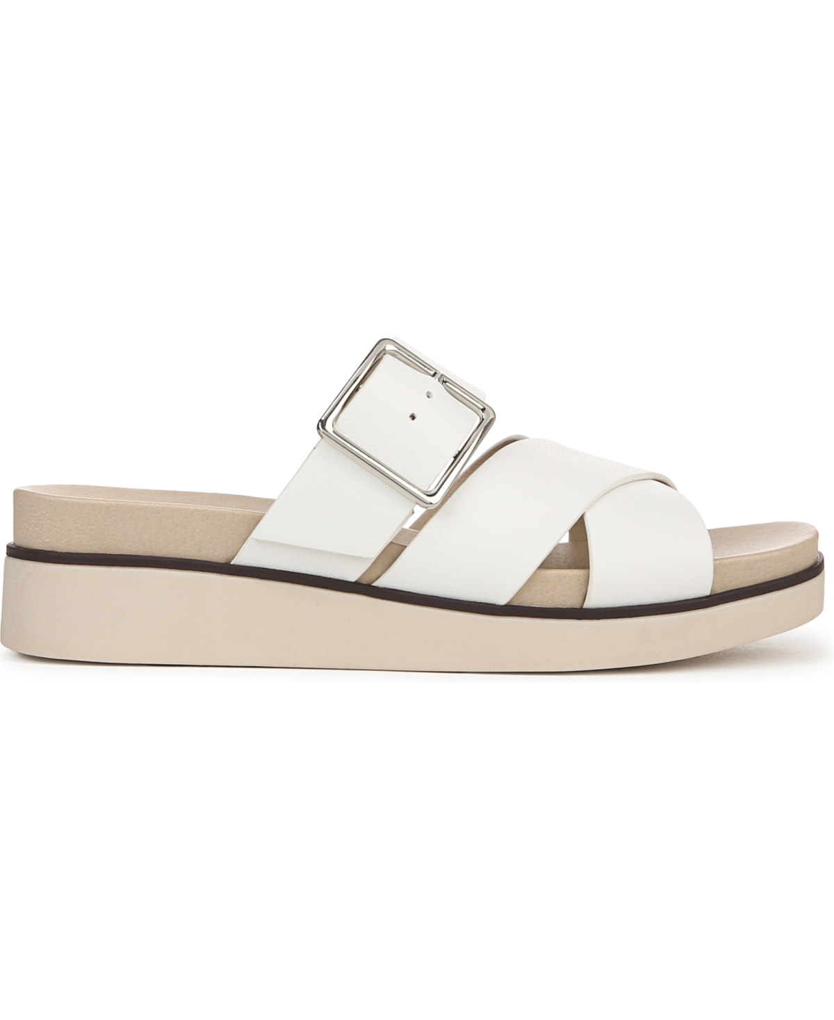 LIFESTRIDE WOMEN'S GETAWAY OPEN SQUARE TOE PLATFORM SLIDE SANDALS 