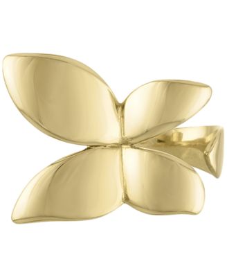 BEN ONI - 18k Gold-Plated Stainless Steel Butterfly Ring