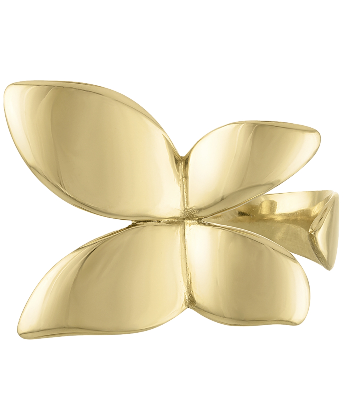 18k Gold-Plated Stainless Steel Butterfly Ring