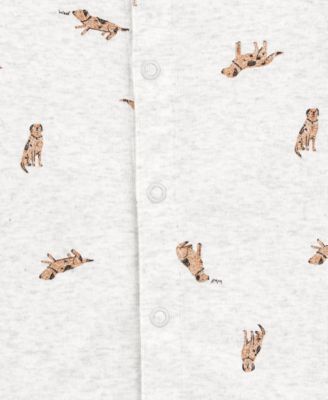 Carter's Baby Boys Dog-Print Short-Sleeve Romper