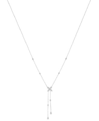 EFFY&reg; Diamond Flower 18" Lariat Necklace (3/4 ct. t.w.) in 14k White Gold