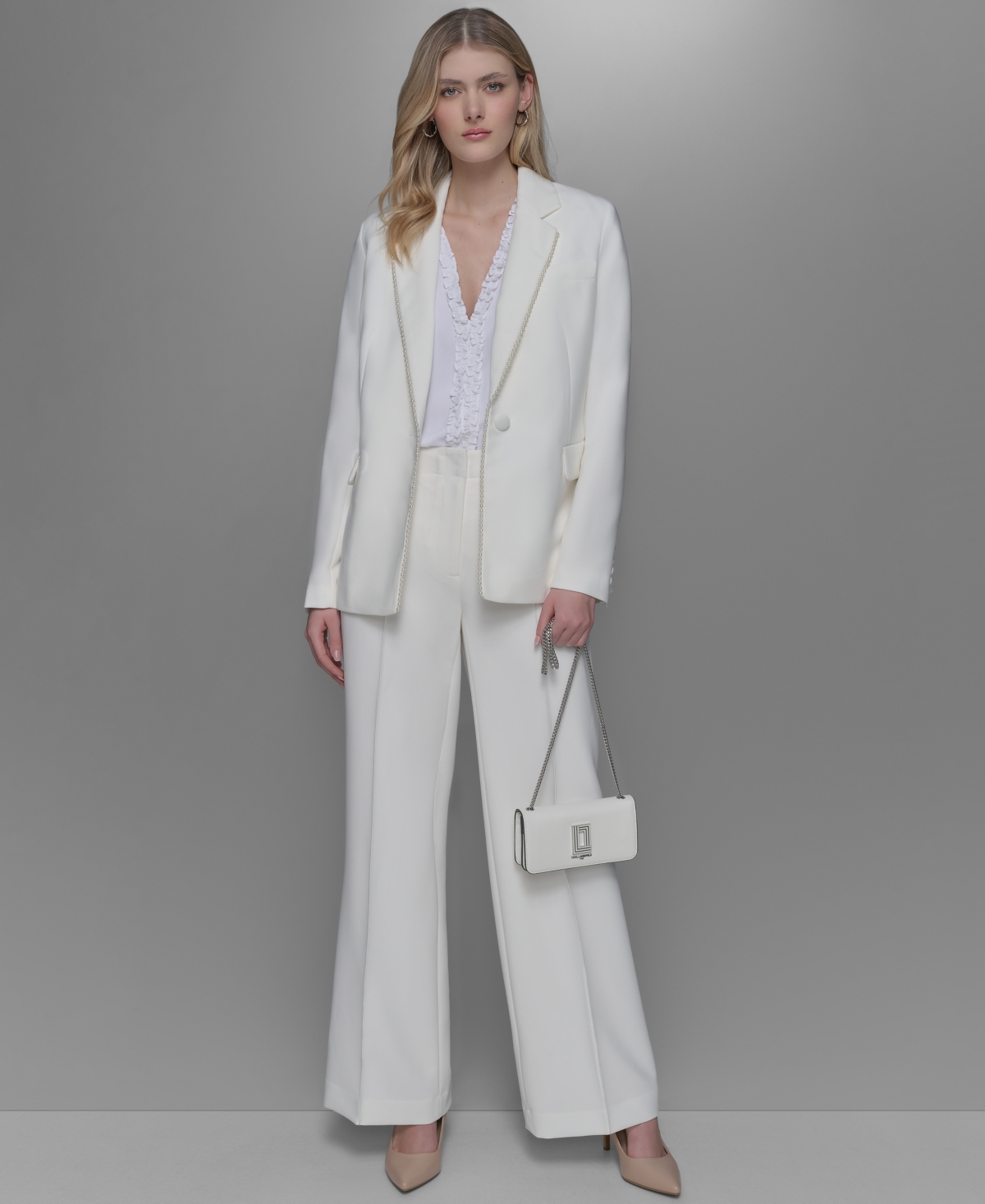 KARL LAGERFELD WOMEN'S SINGLE-BUTTON BLAZER 
