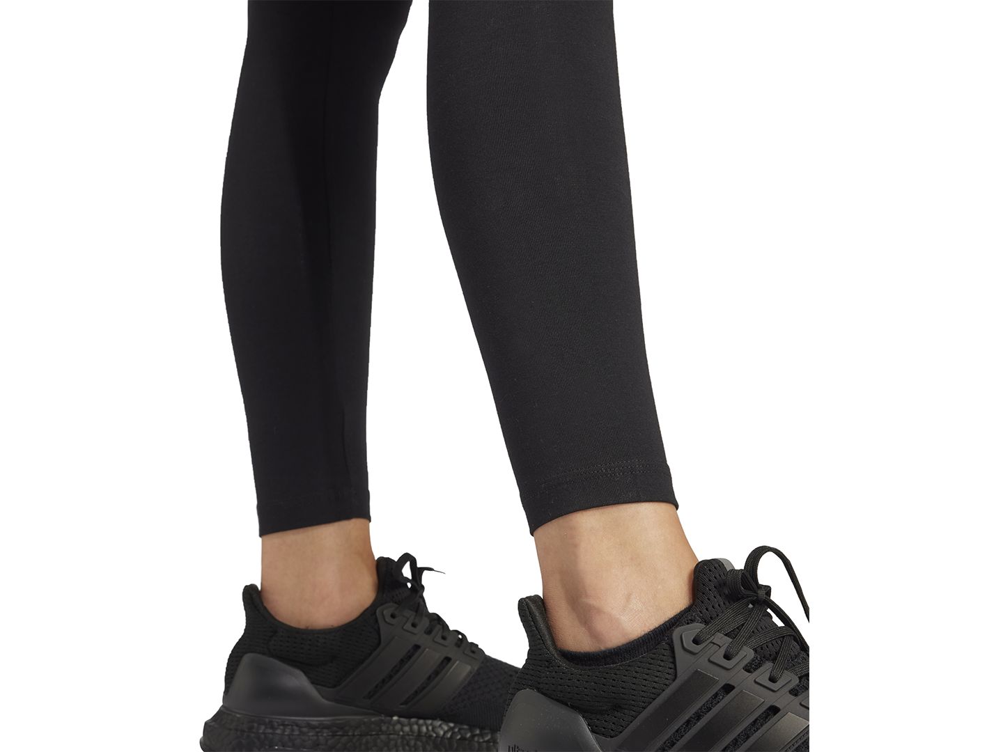 Женские спортивные леггинсы adidas с логотипом на бедре, длинные, цвет: Чёрный — фото 9